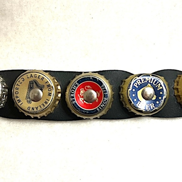 Vintage Seat Belt buckle beer cap belt rare unique conversation piece EUC - Picture 5 of 13